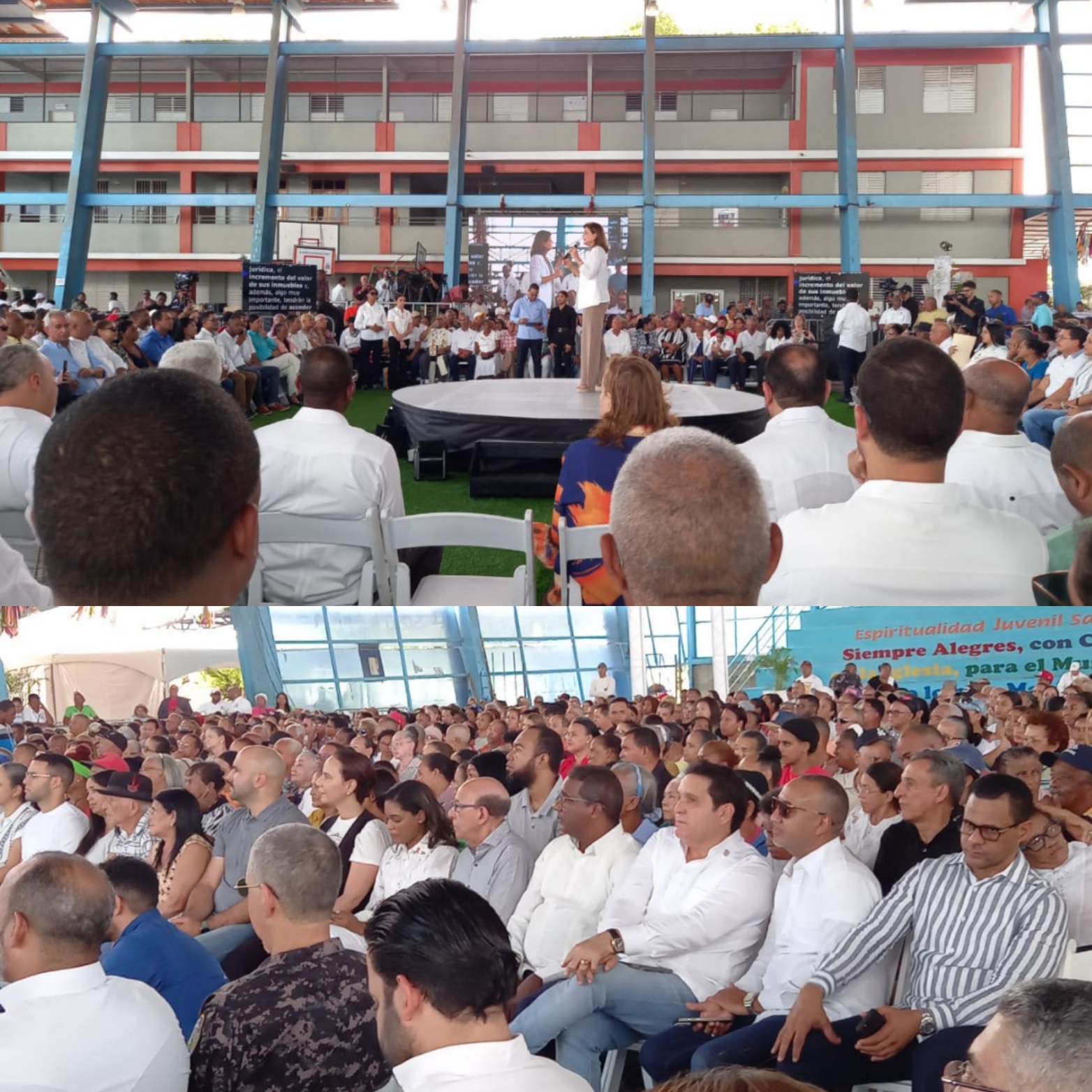 El Dr. Fausto López Solís acompaña a la Vicepresidenta en entrega de apartamentos y títulos en La Vega
