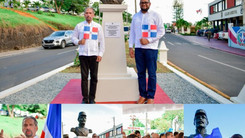 Efemérides Patrias y Alcaldía de El Seibo inauguran busto de Antonio Duvergé y plaza patriótica