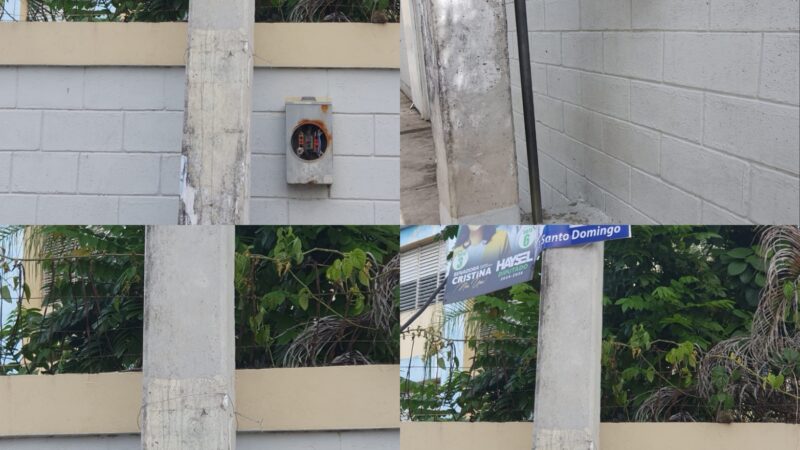 ¡Denuncia! Comunidad estudiantil exige a Edeeste cubrir un contador de alto voltaje en la escuela María Cristina De León Then