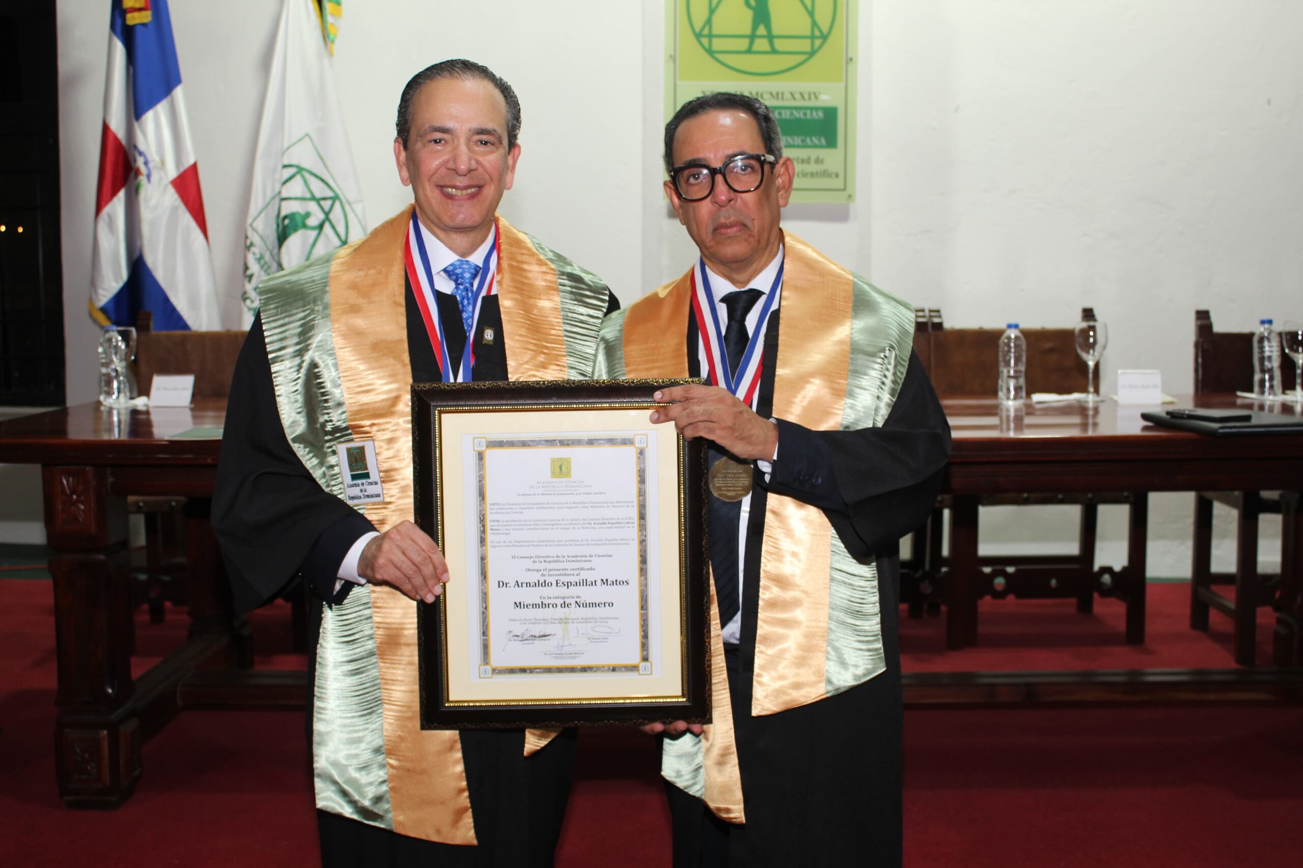 Dr. Arnaldo Espaillat Matos ingresa a la Academia de Ciencias como Miembro de Número