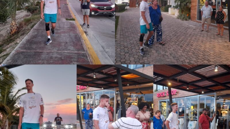 Un inglés camina desde Santo Domingo a Punta Cana para apoyar educación de niños de comunidades de Bávaro