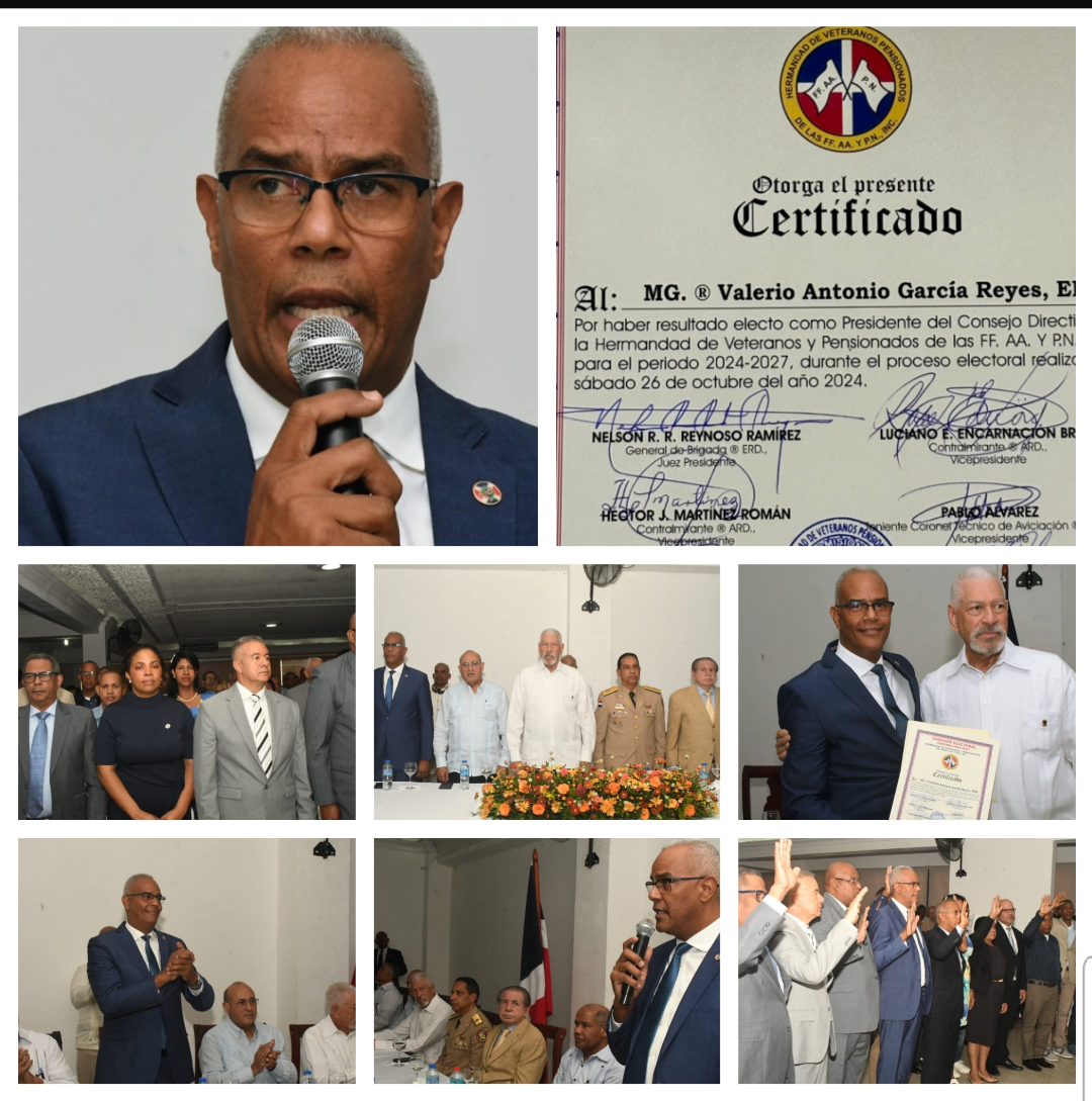 Mayor Gral. (R) Valerio García, ERD. Asume Presidencia de la Hermandad de Veteranos FFAA y PN.