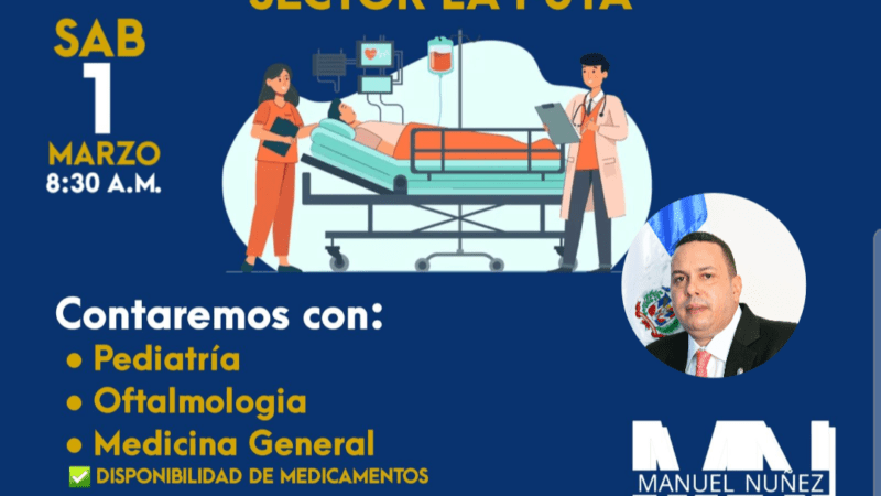 Diputado Manuel Núñez realizará operativo médico en La Puya, Arroyo Hondo