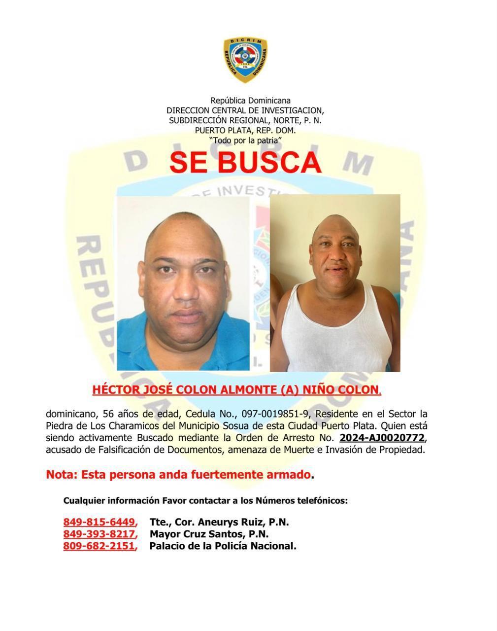 Apresan a Héctor Colón prófugo de la justicia en Moca tras operativo policial