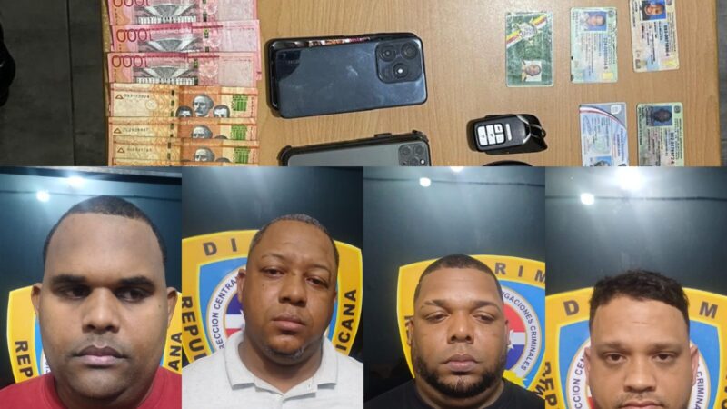 Sub-dirección Regional de Investigaciones de San Cristóbal apresan dos policía, un miembro del Ejército y un civil