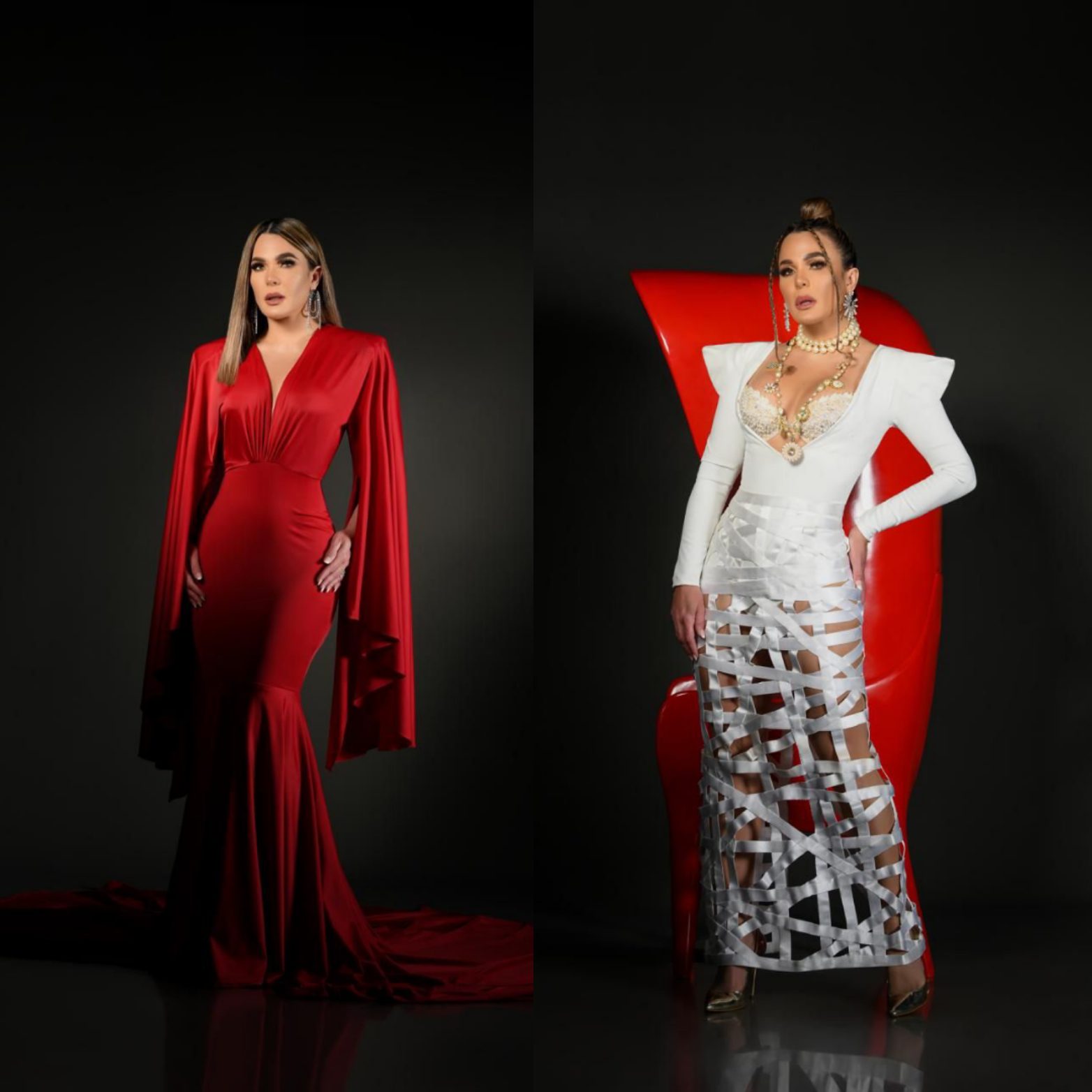 Un vestido, tres looks: Luz García deslumbra en la alfombra roja de Premios Soberano