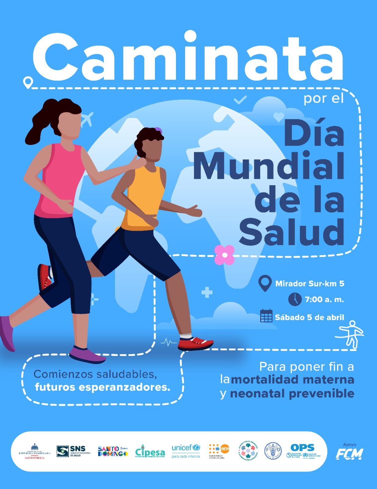 Unidos por la salud: Ministerios y organizaciones invitan a caminata en el Parque Mirador Sur, este 5 de abril