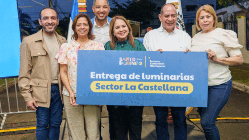 Alcaldía del DN ilumina a La Castellana como parte del programa Sectores Iluminados Más Seguros