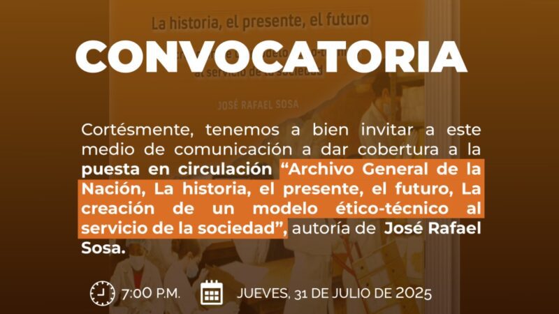 AGN pondrá en circulación libro Archivo General de la Nación