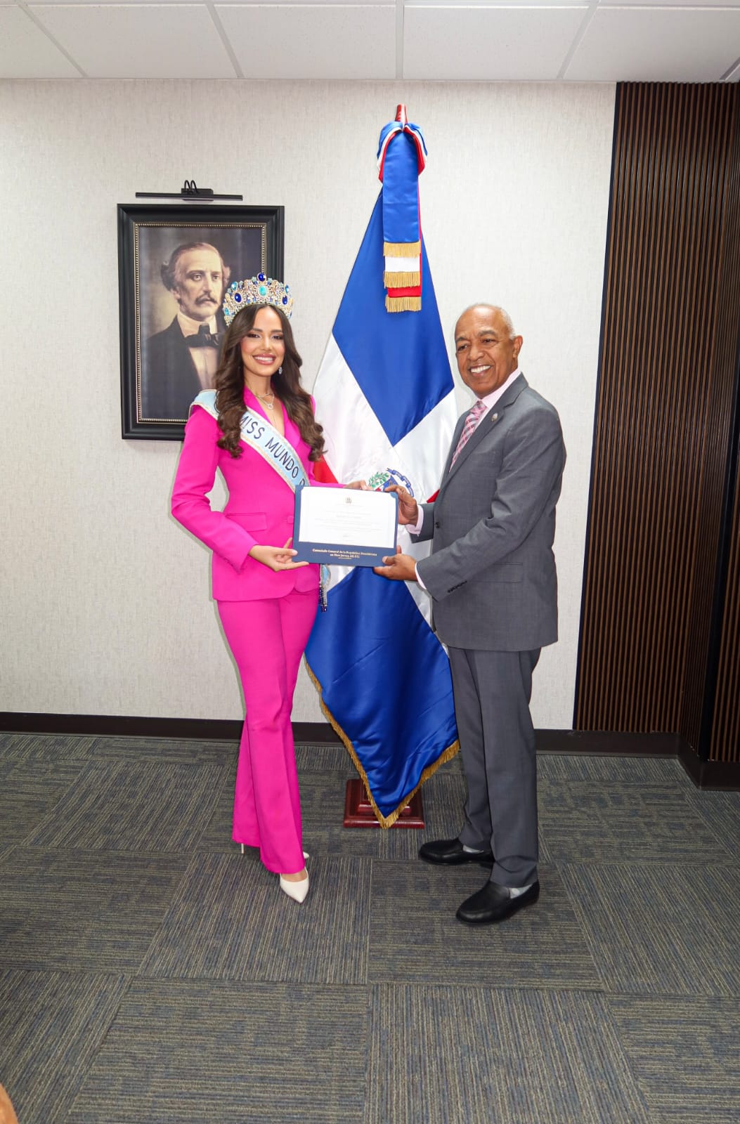 Miss Mundo Dominicana Mayra Delgado recibe cuatro reconocimientos en New Jersey
