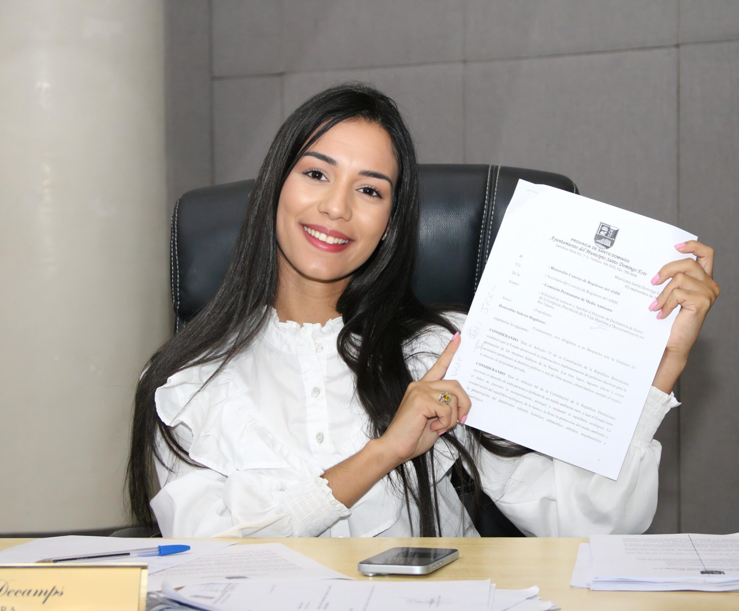 Concejo de Regidores de SDE aprobó la propuesta de Aileen Decamps para preservar y descontaminar el río Ozama