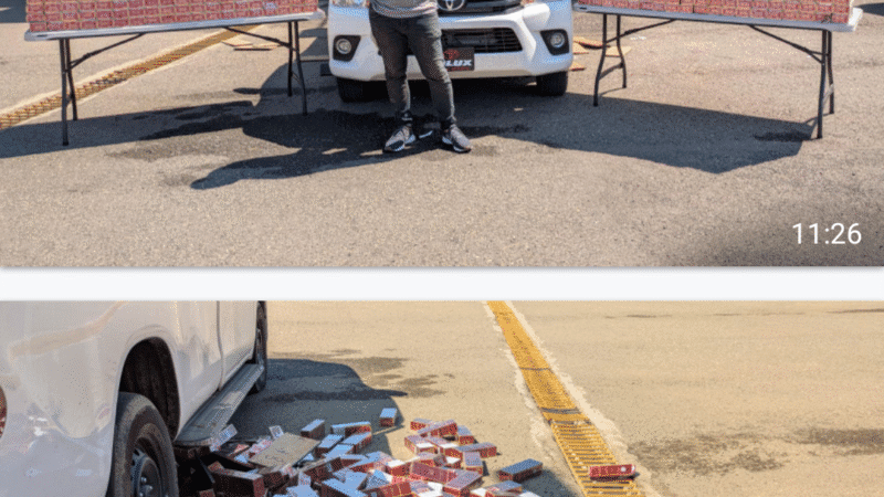 Ejército decomisa más de 200 mil cigarrillos descubiertos debajo de dos camionetas en Valverde