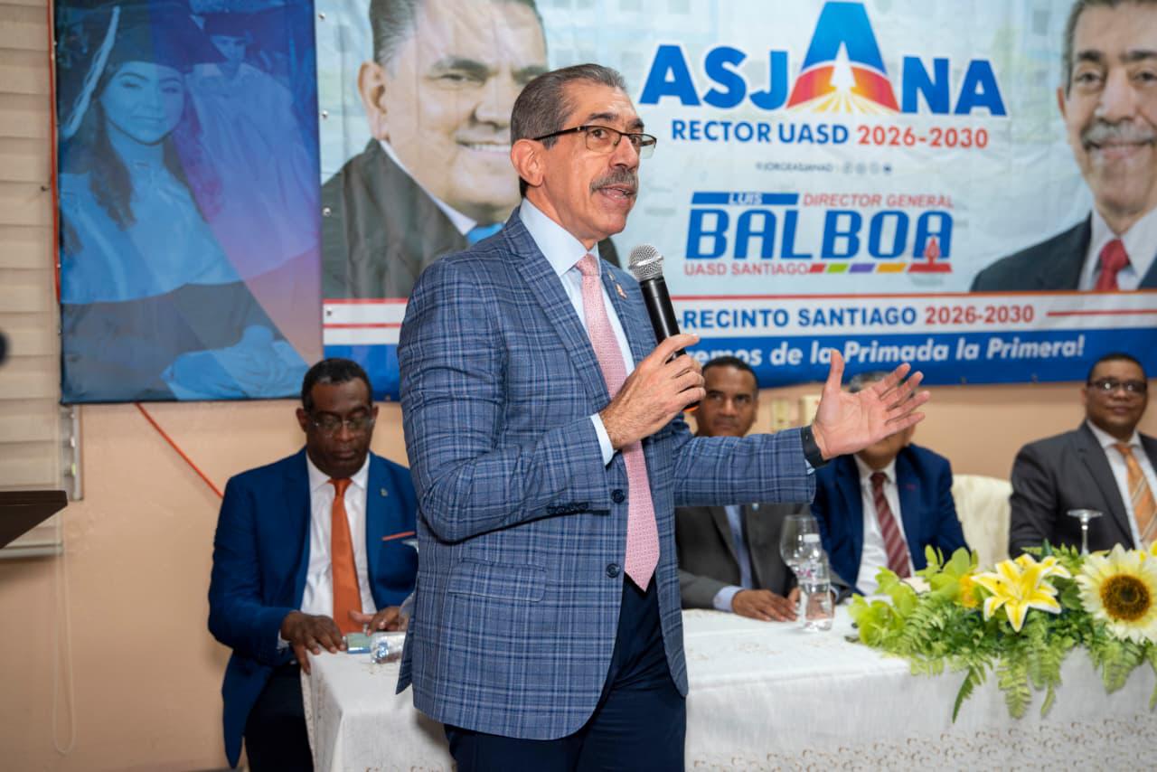 Dr. Asjana recibe masivo respaldo del Dr. Luis Balboa y su gran equipo durante su visita al Recinto UASD-Santiago