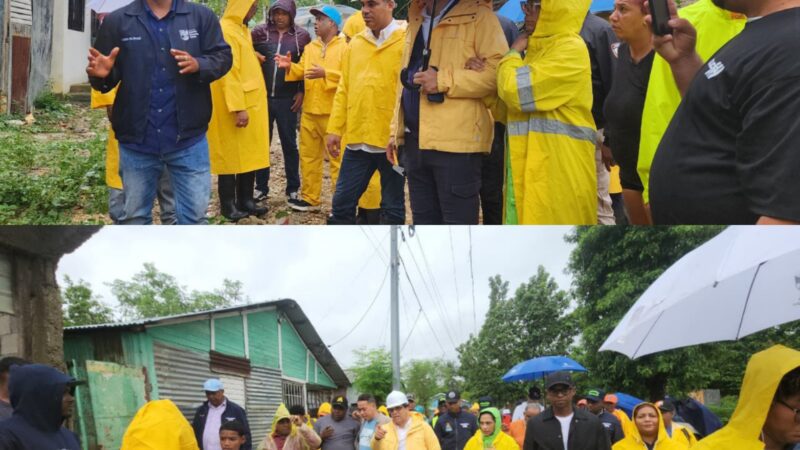 El alcalde Dío Astacio y su equipo se mantienen recorriendo los sectores del municipio ante el paso de la tormenta Melissa