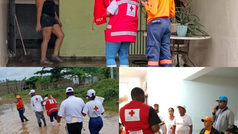 Cruz Roja Dominicana, filial Herrera, refuerza labores humanitarias tras desbordamiento cañada de Guajimía