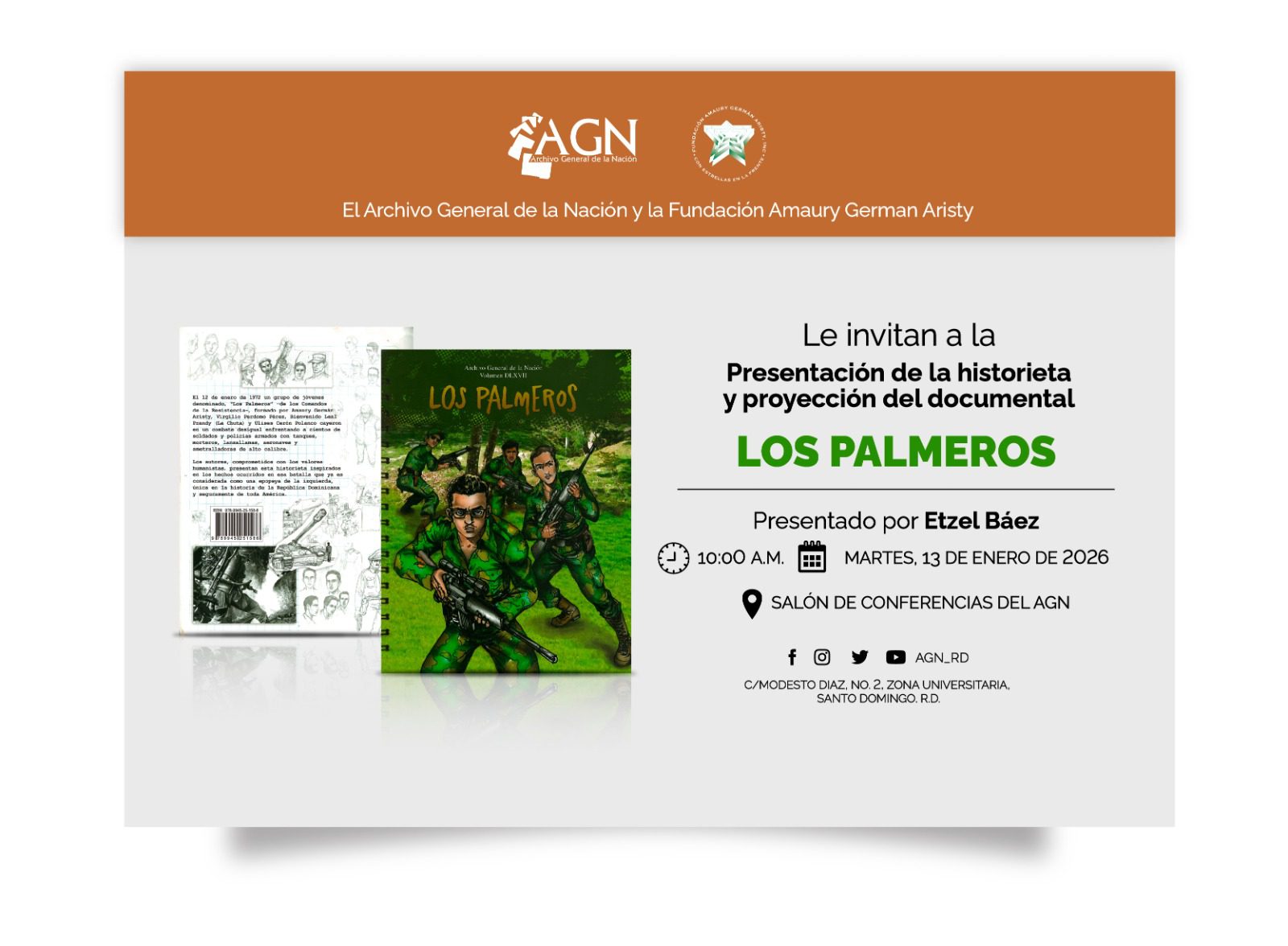 Presentarán historieta sobre Los Palmeros