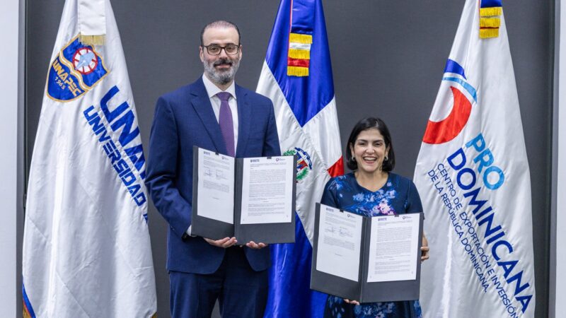 ProDominicana y Unapec renuevan acuerdo de colaboración para fortalecer formación académica del comercio exterior