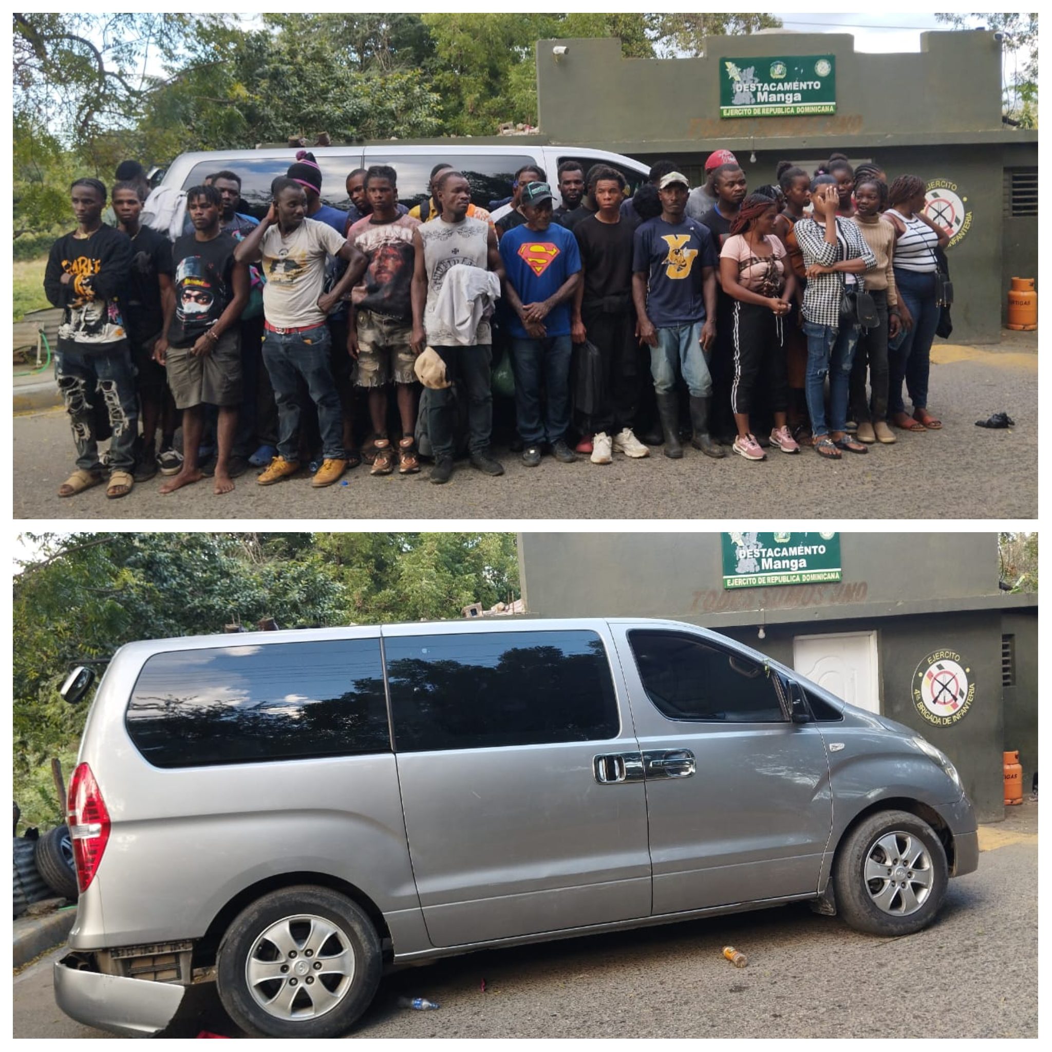 Ejército intercepta minibús con 35 haitianos indocumentados en Montecristi