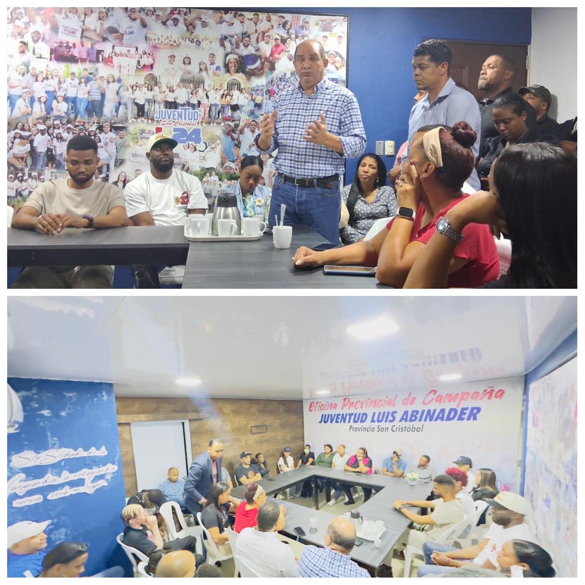 Fernando Paniagua (Nando) y Reily Feliz, realizan encuentro con los coordinadores San Cristóbal
