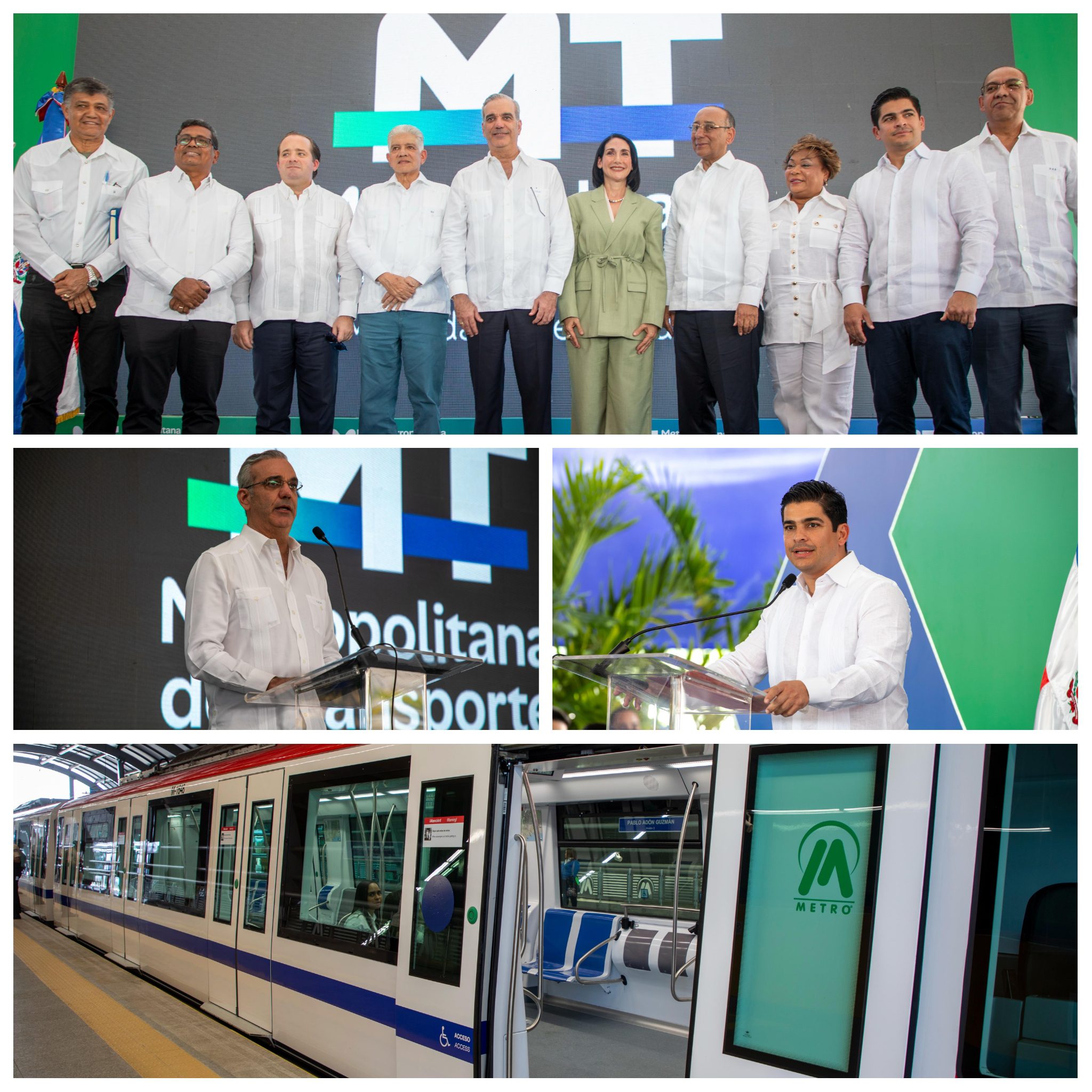 Presidente Abinader pone en marcha Línea 2C del Metro de Santo Domingo