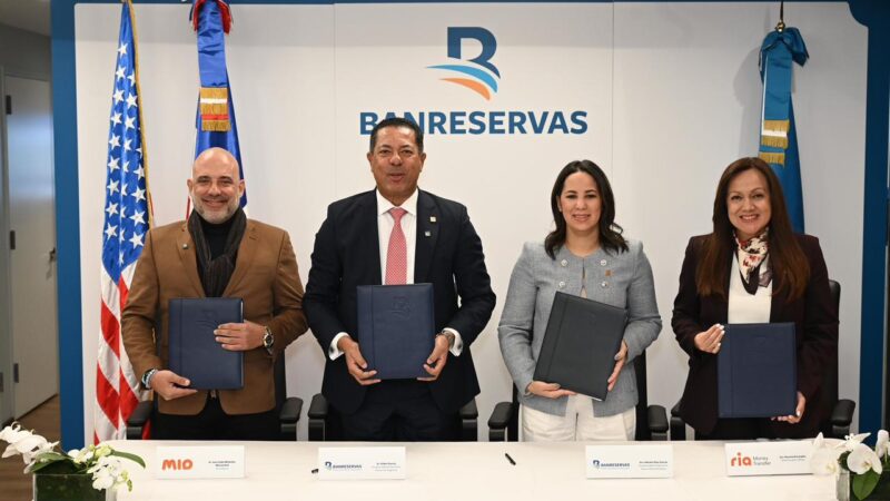 Banreservas, MIO y Ría Money Transfer anuncian alianza para fortalecer remesas e inclusión financiera en República Dominicana
