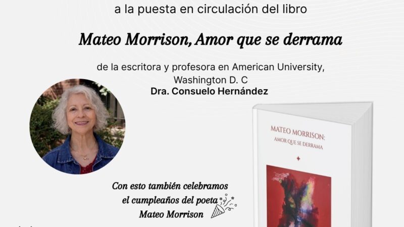 Un libro que pone a la poesía dominicana en el centro: presentan “Mateo Morrison: Amor que se derrama” en la Biblioteca Nacional