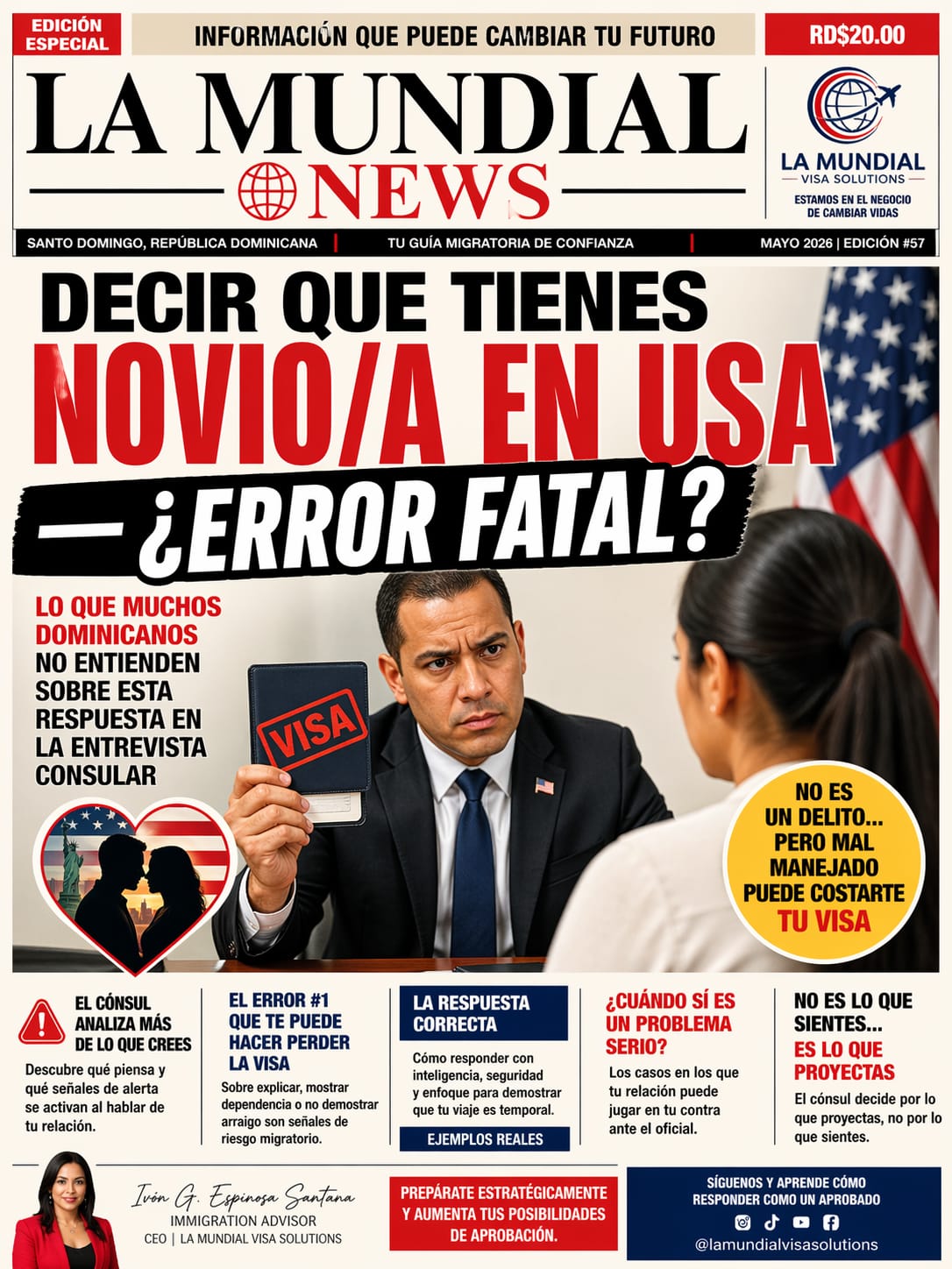 ¿Decir que tienes un novio(a) en Estados Unidos es un error fatal? 