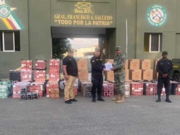 Ejército entrega cargamento ilícito valorado en más de RD$14 millones al CECCOM