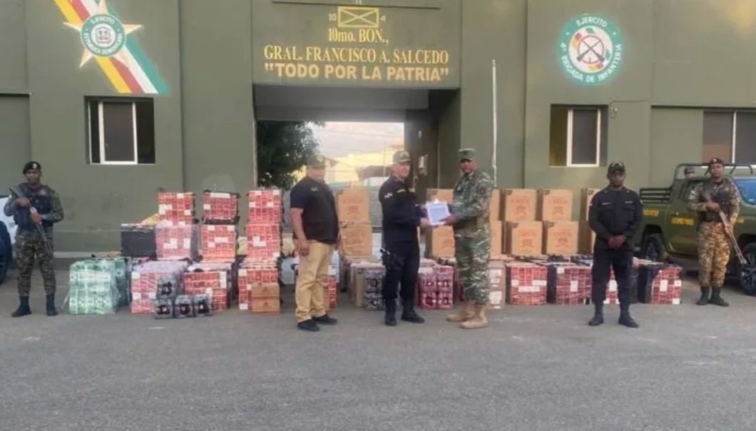 Ejército entrega cargamento ilícito valorado en más de RD$14 millones al CECCOM