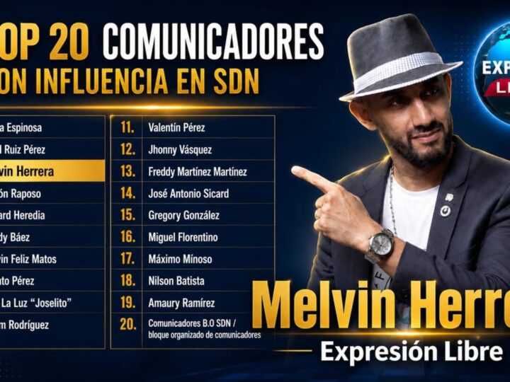 Melvin Herrera es escogido entre los 20 Comunicadores más influyentes de Santo Domingo Norte.