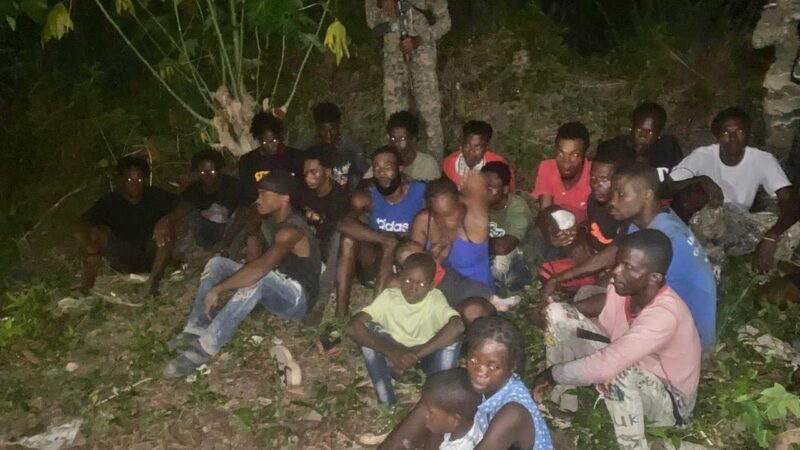 Ejército detiene a 23 haitianos indocumentados que se ocultaban en zona boscosa de Guayubín
