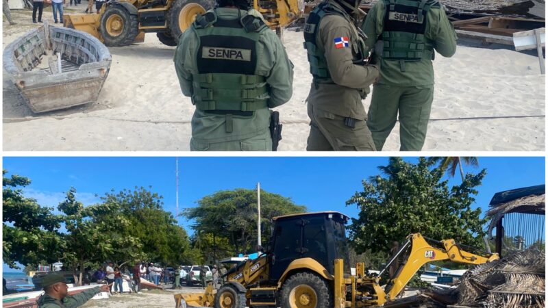 Medio Ambiente ejecuta operativo de recuperación de espacio costero en Pedernales