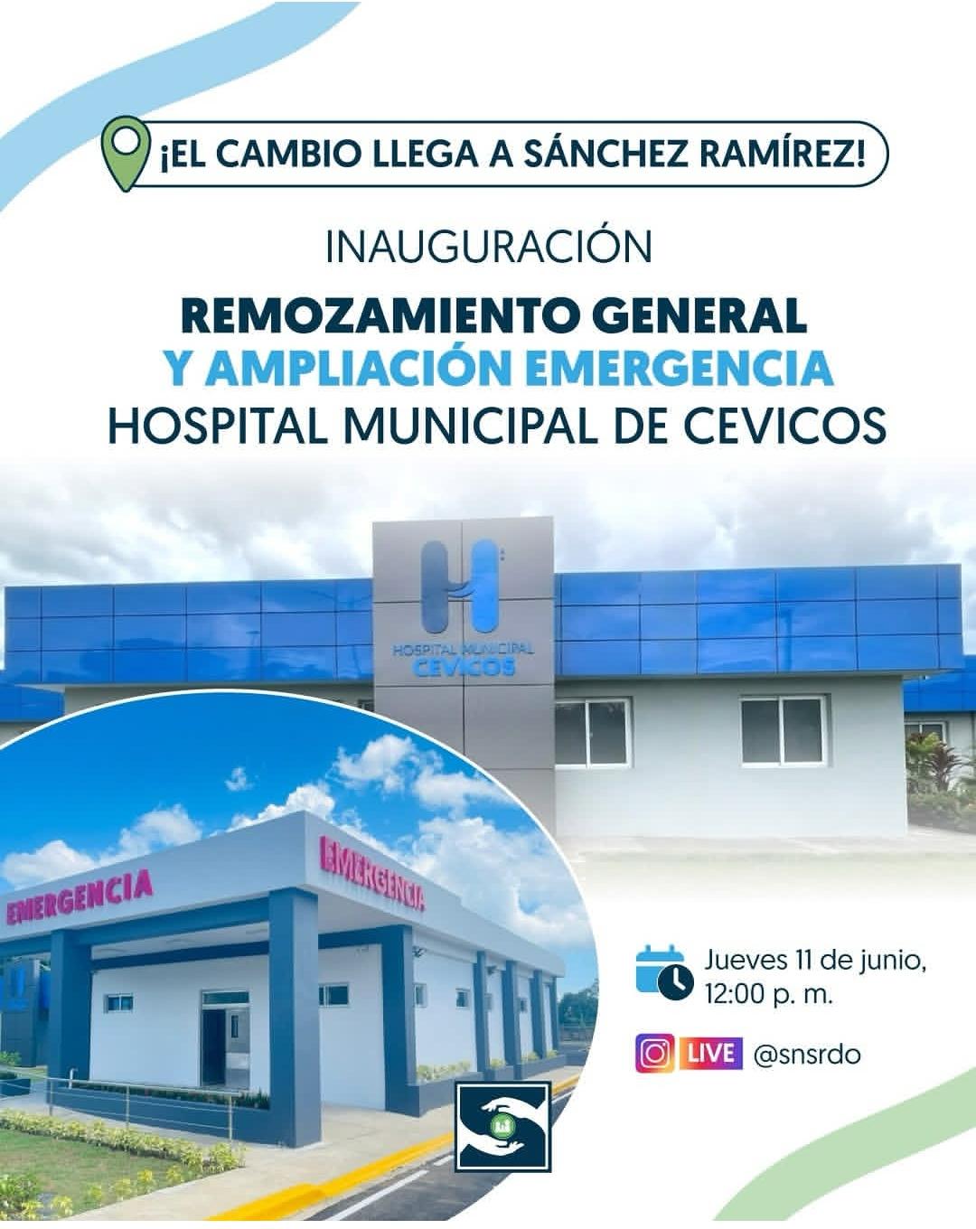 Presidente inaugurará remozamiento y ampliación del Hospital Municipal de Cevicos