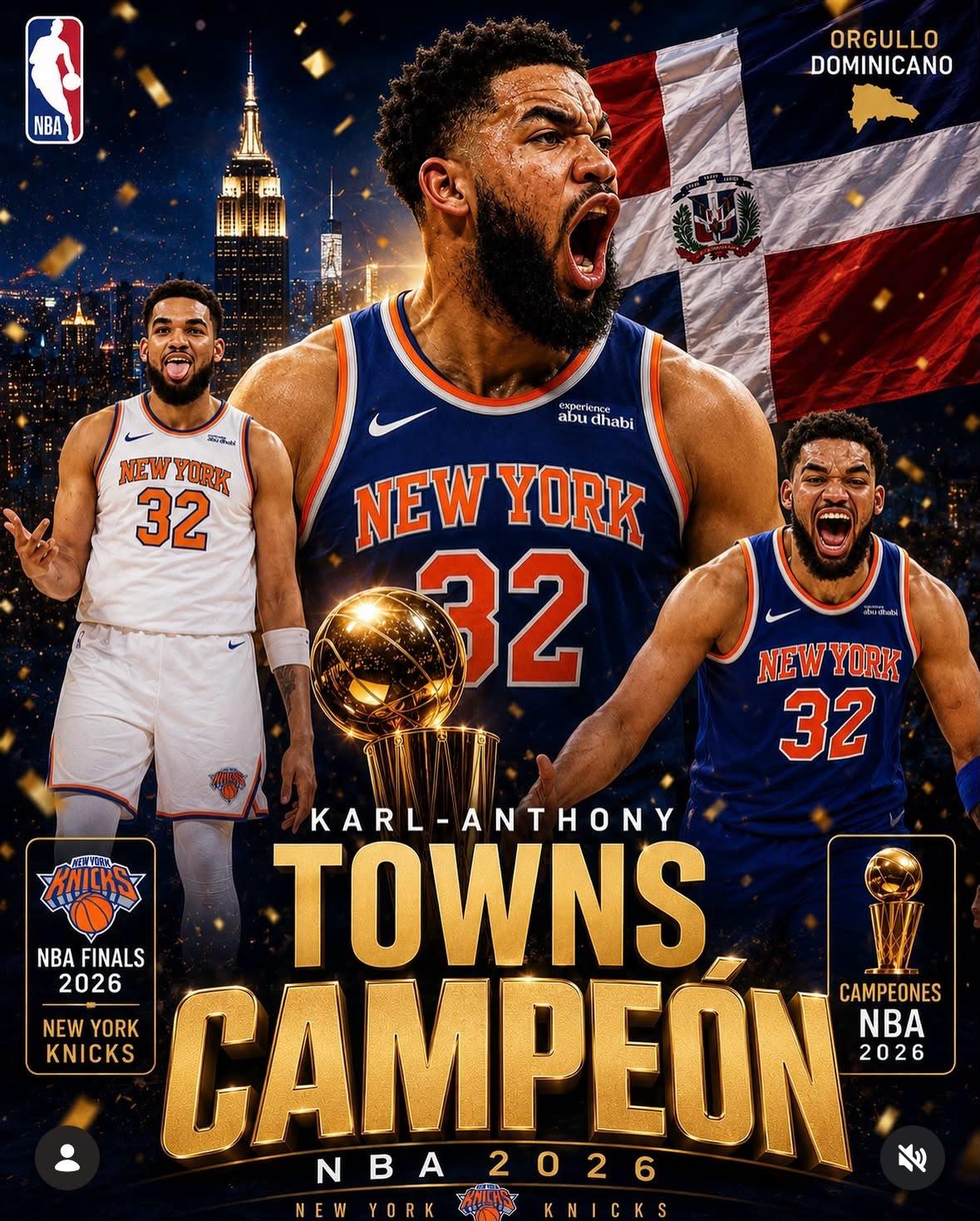 Knicks conquistan la NBA 2026 tras 53 años de espera; Karl-Anthony Towns hace historia para República Dominicana
