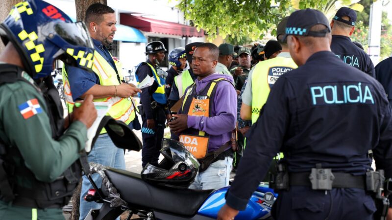 INTRANT y organismos de seguridad intervienen 15 paradas de motoconcho; eliminan tres, retienen 64 motocicletas y realizan 247 pruebas de alcoholemia