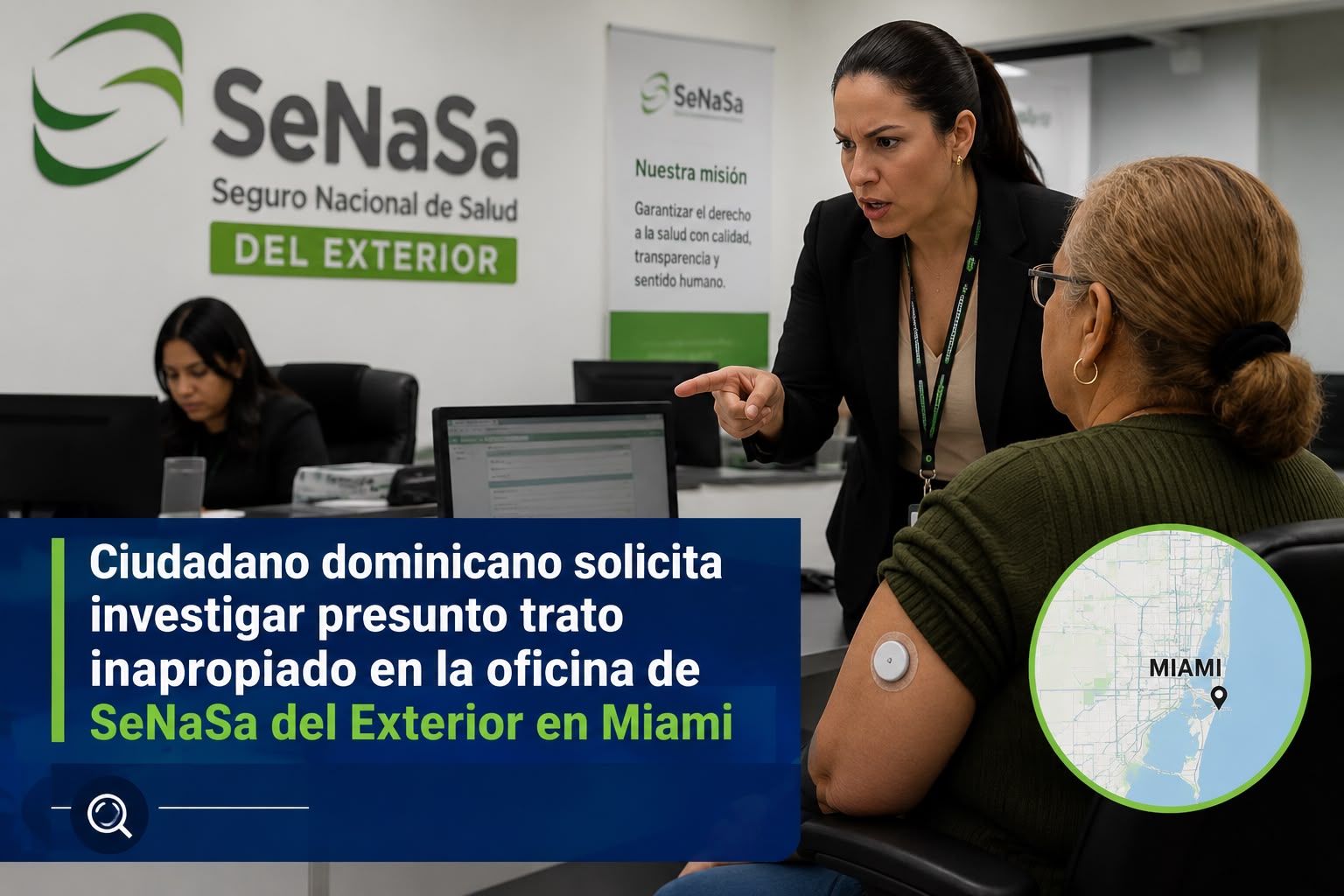 ¡Denuncia! Ciudadano dominicano solicita investigar presunto trato inapropiado en la oficina de SeNaSa del Exterior en Miami