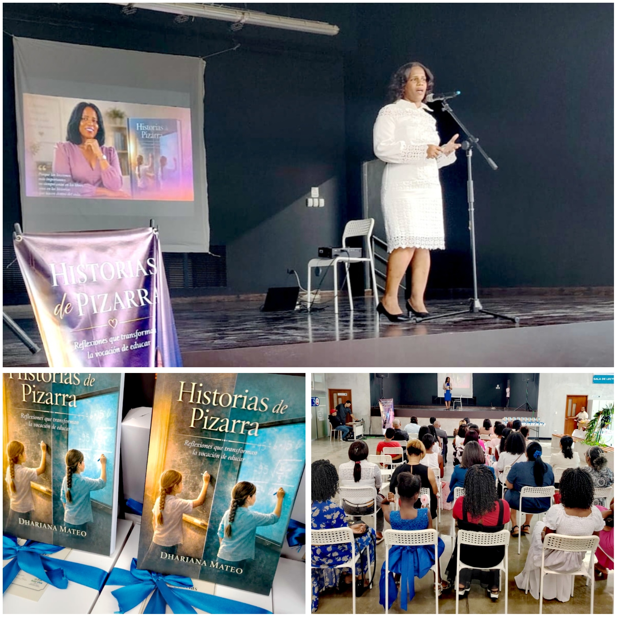 Dhariana Mateo celebra exitoso lanzamiento de su libro Historias de Pizarra