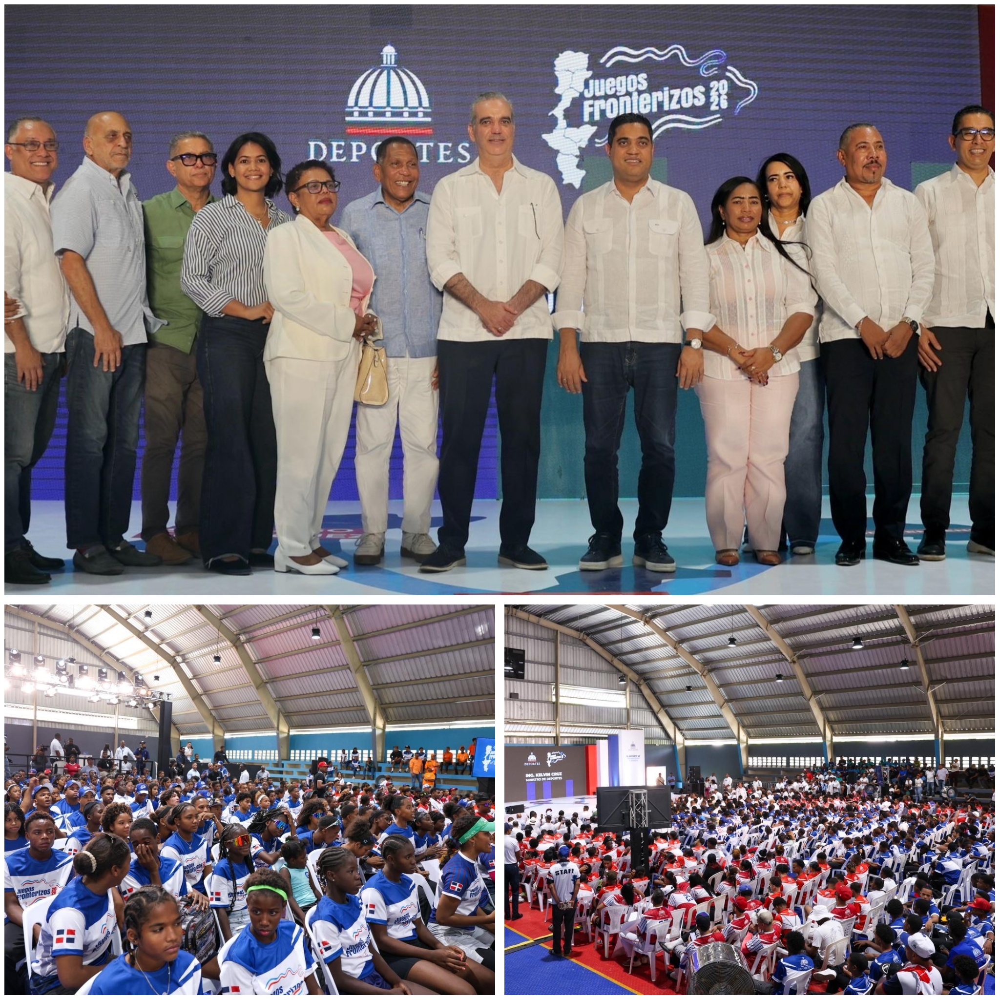 Presidente Luis Abinader y ministro Kelvin Cruz inauguran Juegos Fronterizos 2026