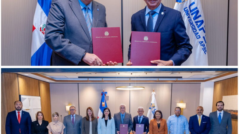 Senado firma alianza con UNAPEC para fortalecer formación de su personal y servicios bibliotecarios