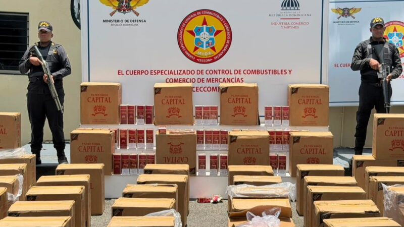 MICM y CECCOM decomisan 580,000 cigarrillos ilegales valorados en RD$6,960,000 tras operativo de inteligencia en Monte Cristi