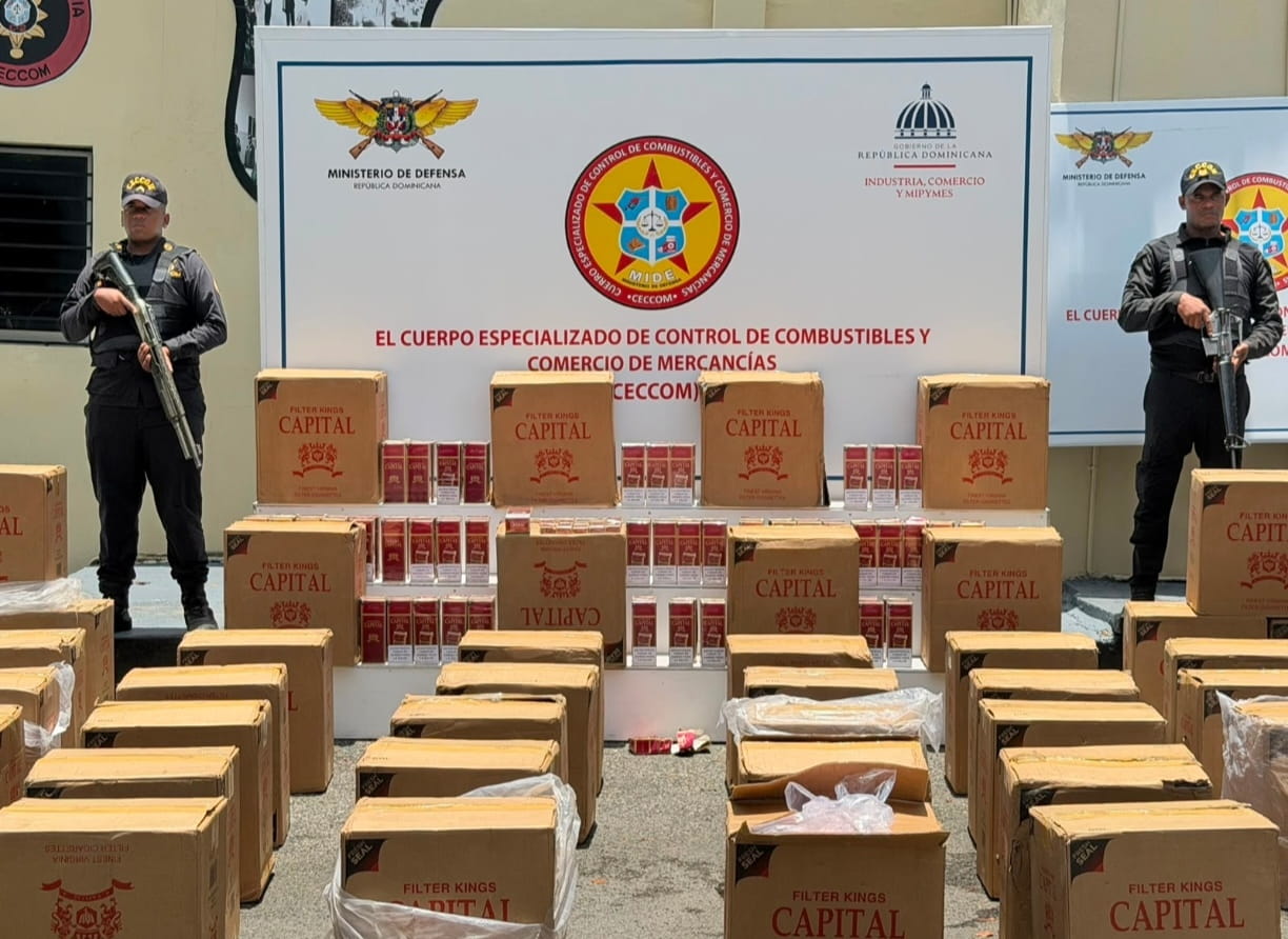 MICM y CECCOM decomisan 580,000 cigarrillos ilegales valorados en RD$6,960,000 tras operativo de inteligencia en Monte Cristi