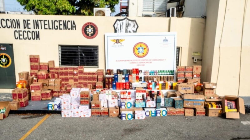 MICM y CECCOM incautan bebidas y cigarrillos premium chinas por más de RD$19 millones en Villa Consuelo