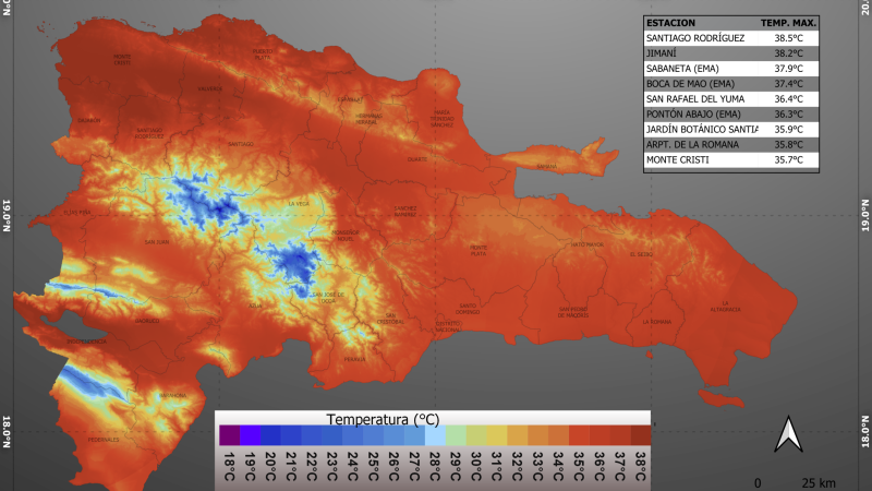 Temperatura de hasta 38.5 grados, mientras onda tropical provoca chubascos