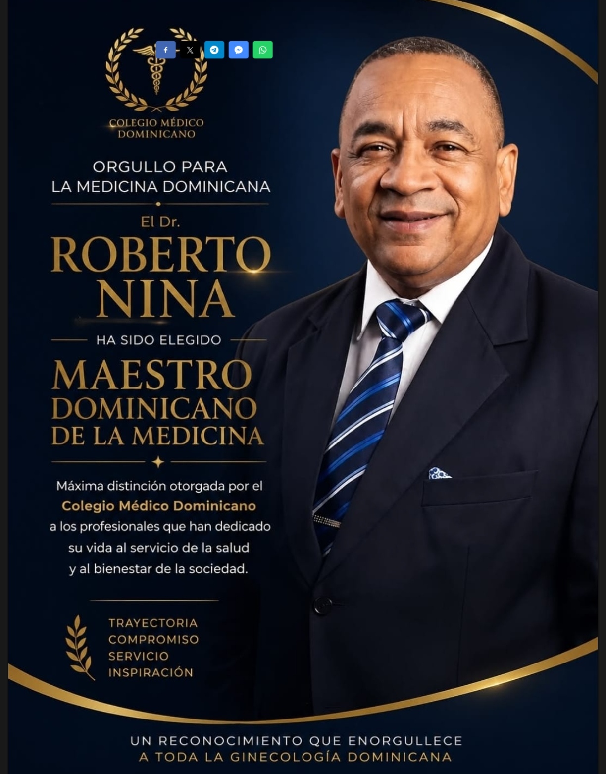 Gerente de Salud de la Hermandad es reconocido como Maestro Dominicano de la Medicina